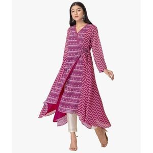 NWT Indya brand Pink Chevron Kurta (dress) size small